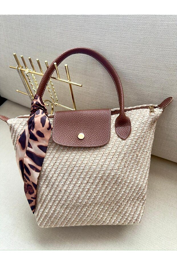 حقيبة من القش على الطراز الفرنسي - 1