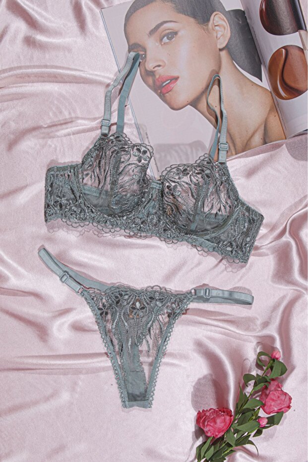 Women's Underwear Brode Lace Bra Set