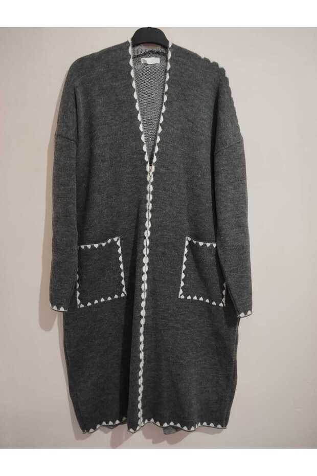 Winter, Outerwear, Poncho Style, Standard Size Zippered Knitwear Cardigan