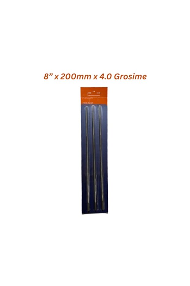 Set 3 round files for chainsaw chain sharpening, 4 mm, universal compatibility, without handle - 2