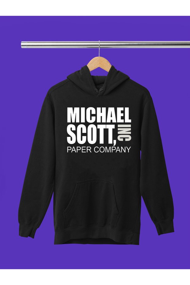 The Office Printed Cotton Long Sleeve Ribbed 3-Ply Hooded Sweatshirt