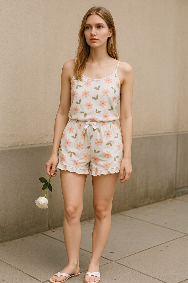 Lilkralı Shorts Nightgown Set