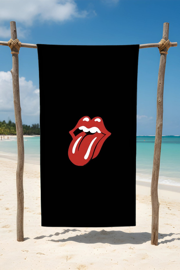 منشفة شاطئ قطنية منقوشة – تصميم منقوش – 75x150 سم - 1