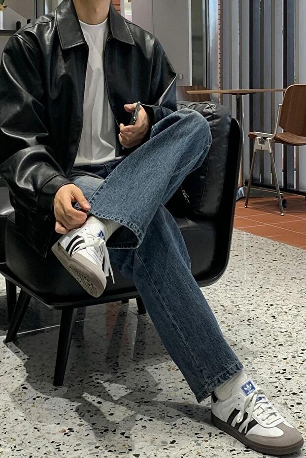 Oversize Leather Jacket - 4