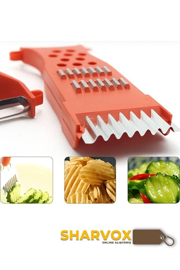 Çok Amaçlı Sebze Rende ve Spiral Doğrayıcı – Julienne Soyacak Aparatı - 7