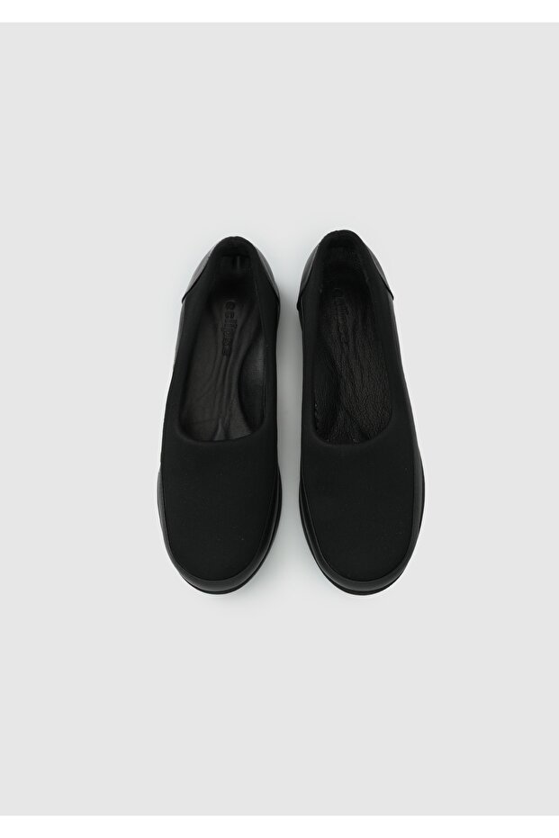 Siyah Deri Kadın Ayakkabı - 5