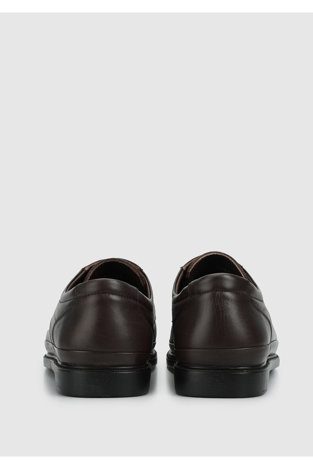 Brown Leather Men's Shoes - 4