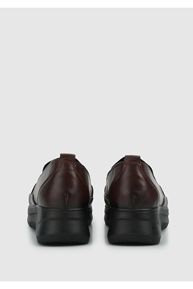 Kahve Deri Kadın Ayakkabı - 4