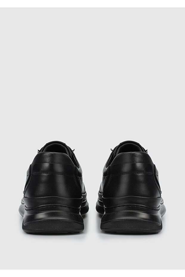 Siyah Deri Erkek Ayakkabı - 4