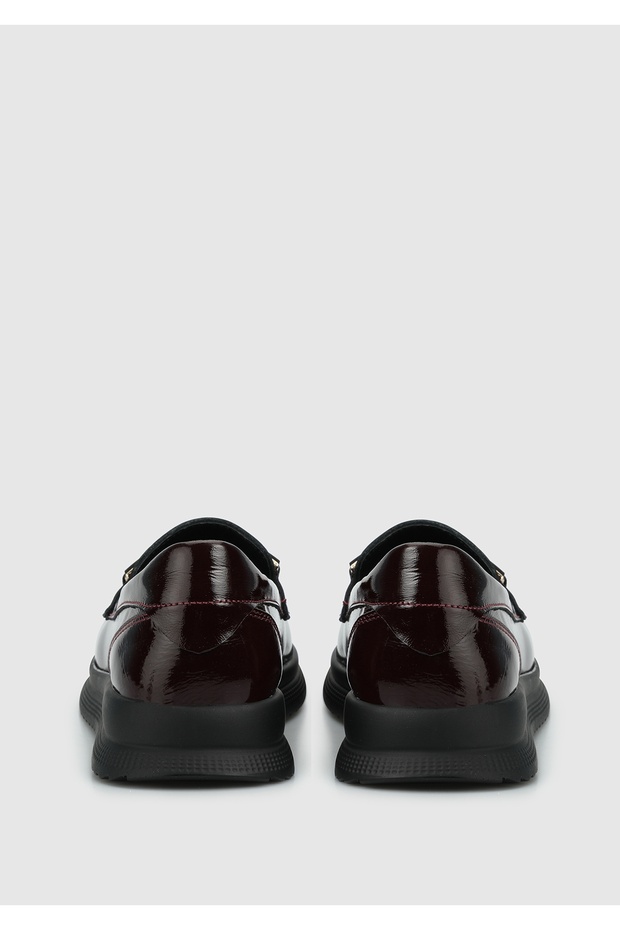 Bordo Deri Kadın Ayakkabı - 4