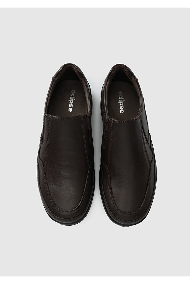 أحذية رجالية من الجلد البني - 5