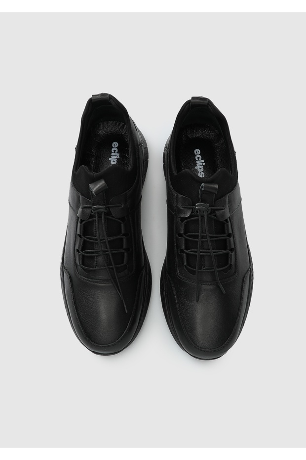 Siyah Deri Erkek Ayakkabı - 5