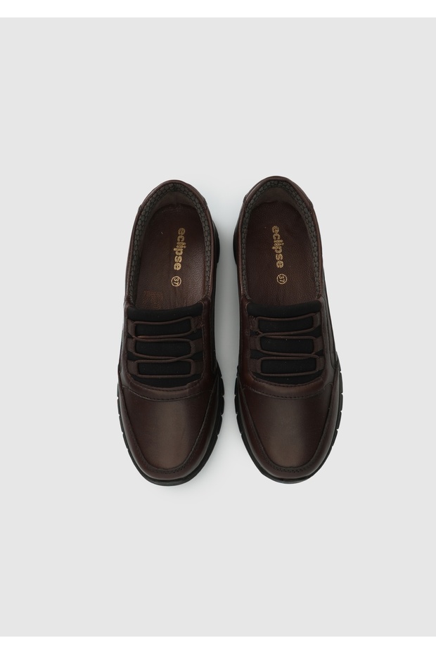 Kahve Deri Kadın Ayakkabı - 5