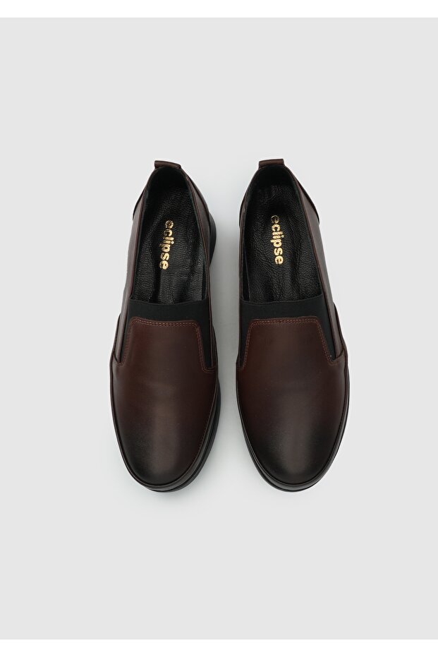 Kahve Deri Kadın Ayakkabı - 5