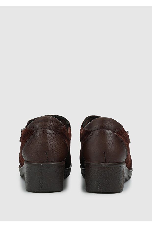 Kahve Deri Kadın Ayakkabı - 4