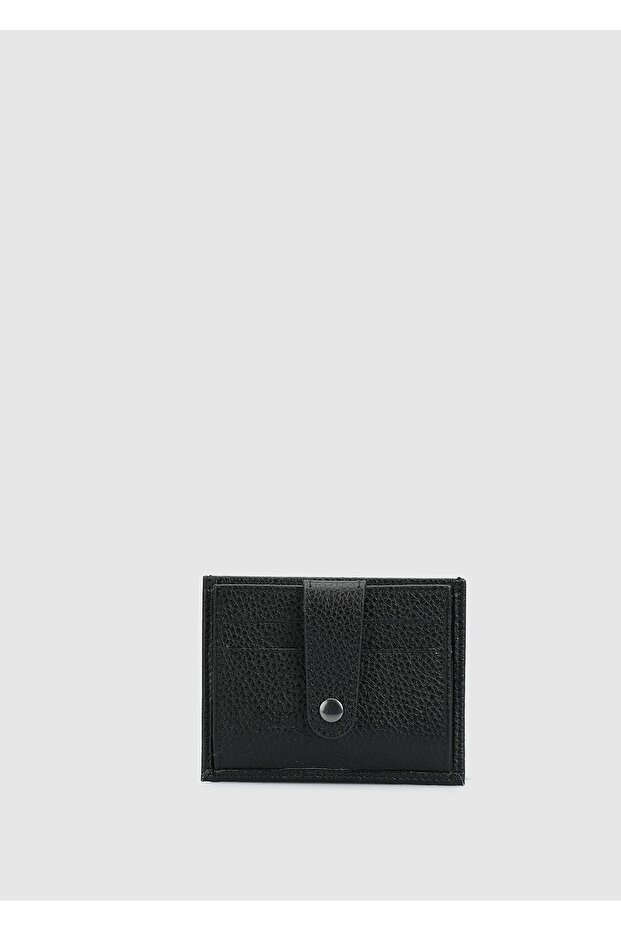 Black 328 Black Flother Leather Card Holder