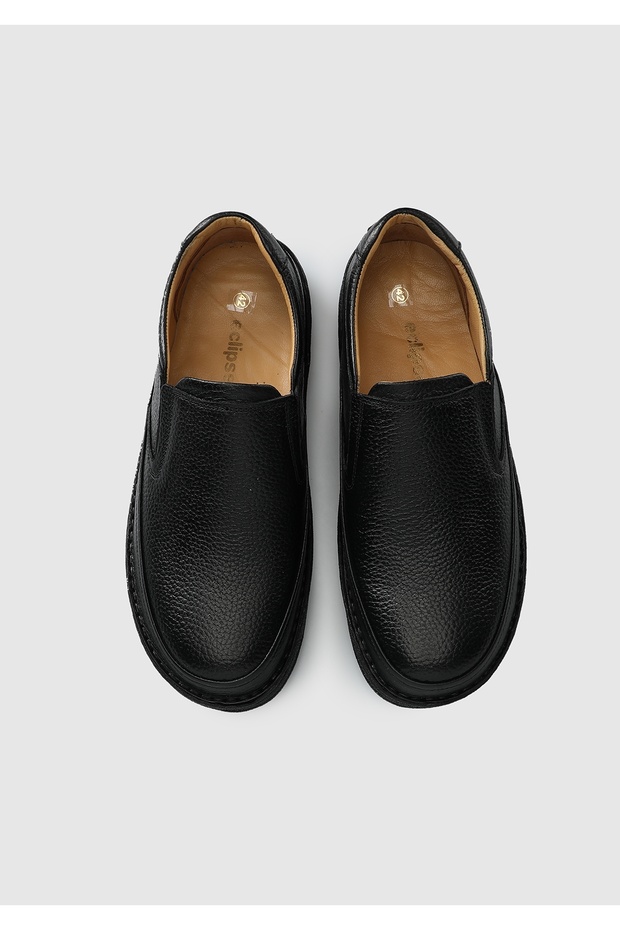 Siyah Deri Erkek Ayakkabı - 5