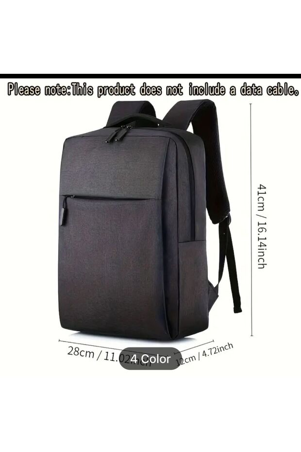 BLACK Laptop Backpack 15 16 Inch, Slim Durable Laptop Bag with USB Charging Port