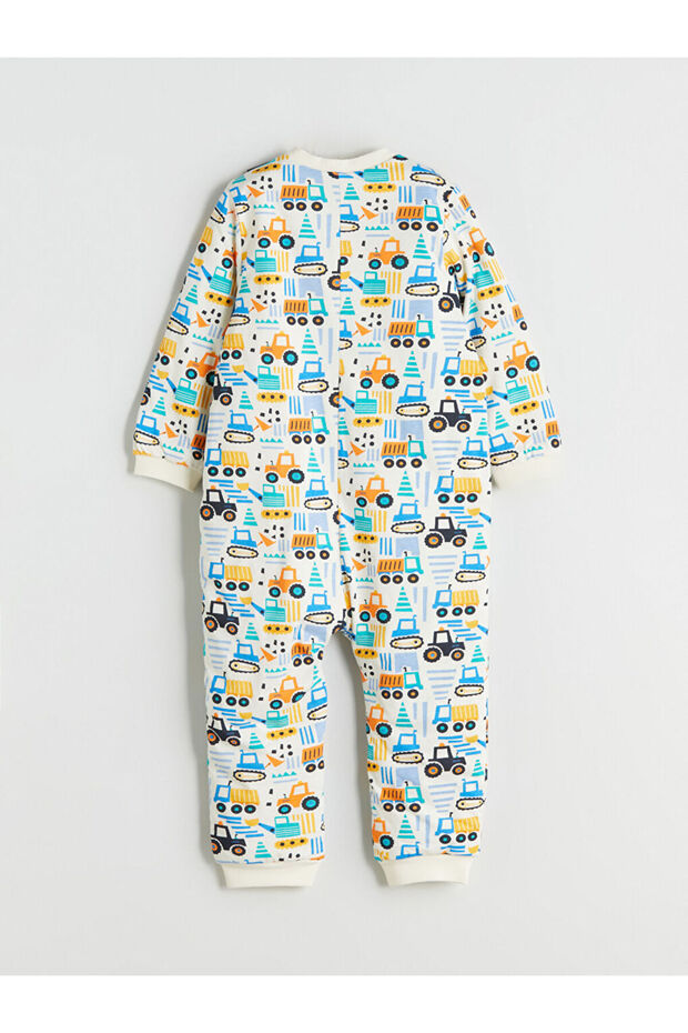 Ekru Baskılı Erkek Bebek Uyku Tulumu - 4