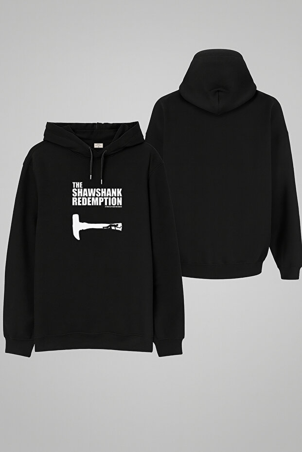 The Shawshank Redemption Printed Adult Black Hooded Sweatshirt Hoodie