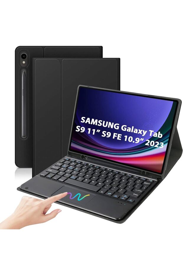 Keyboard Case with Trackpad for Samsung Galaxy Tab S10 Lite / S10 FE / S9 FE / S9 Black