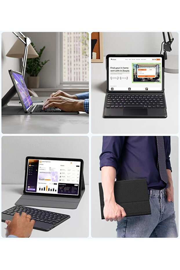 Samsung Tab A9 Plus Case with Keyboard, Removable Magnetic Bluetooth Keyboard with Touchpad - 6