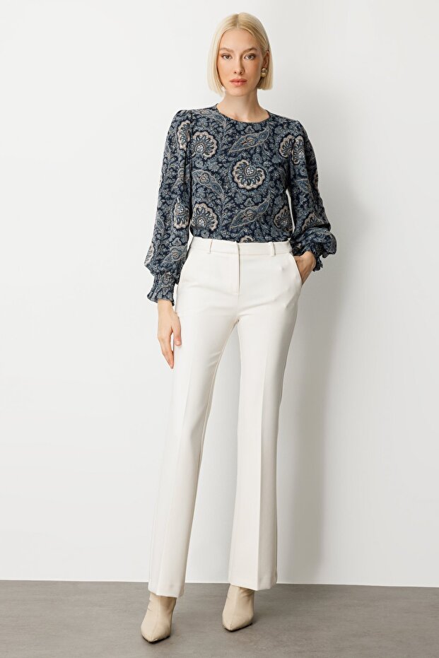 İspanyol Paça Yan Cepli Pantolon - 2