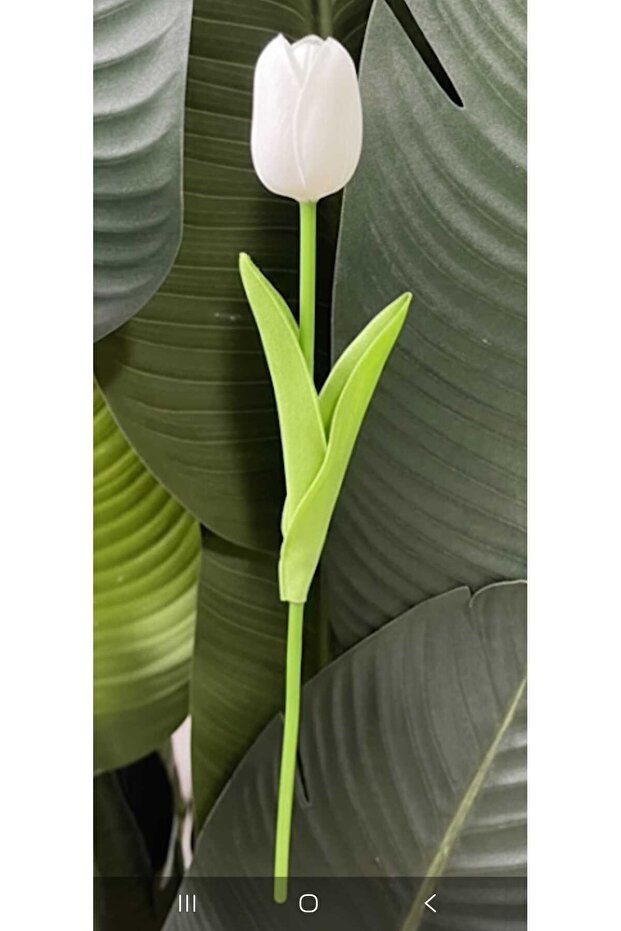 1 ADET TEK YAPAY ISLAK LALE EV DEKOR SAKSI VAZO SÜSÜ - 1