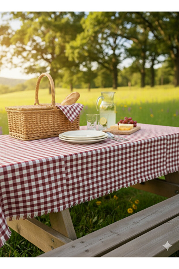 Plaid Patterned Tablecloth & Picnic Cloth
