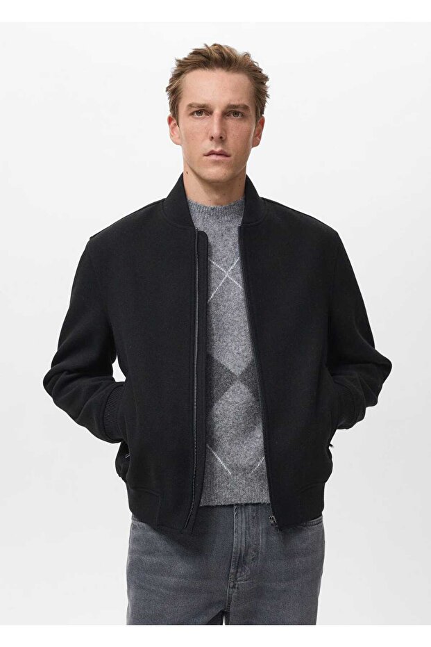 Fermuarlı bomber ceket - 1