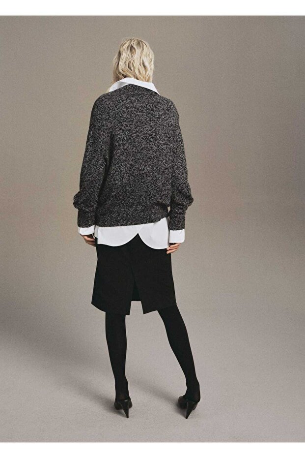 Kırçıllı V yaka kazak - 4