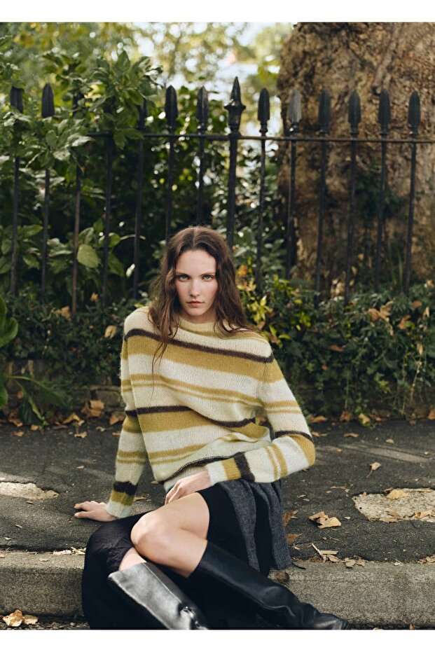 Transparenter Alpaka-Pullover - 1