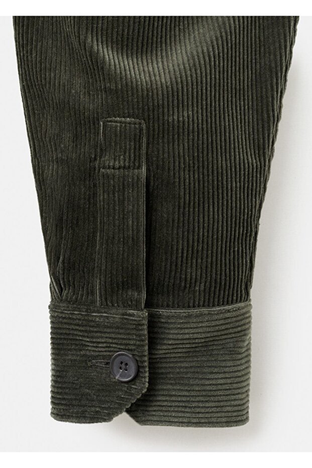 Cepli fitilli kadife gömlek ceket - 7