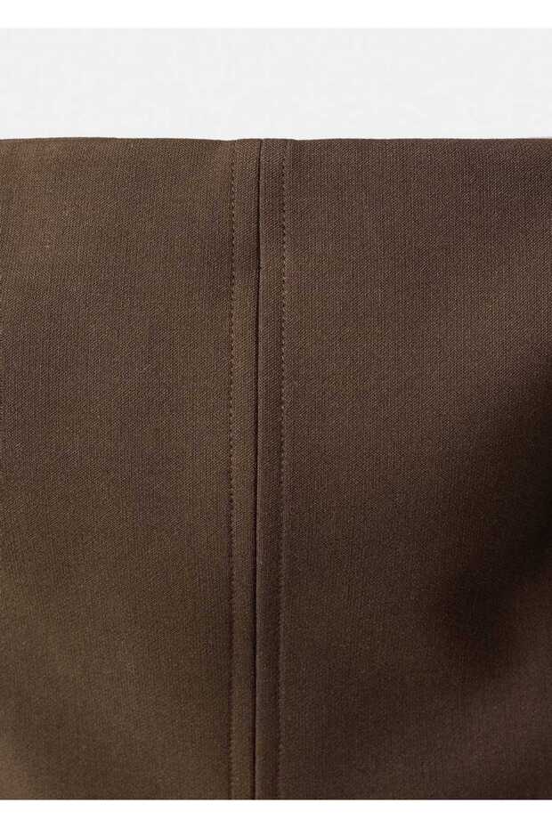 Straplez evaze elbise - 5