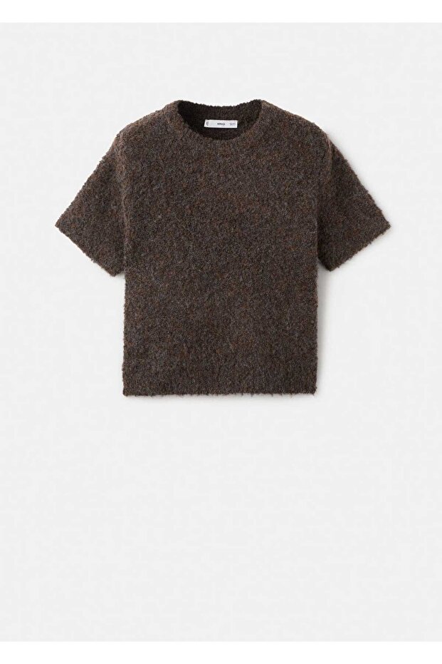 Kısa kollu buklet kazak - 3