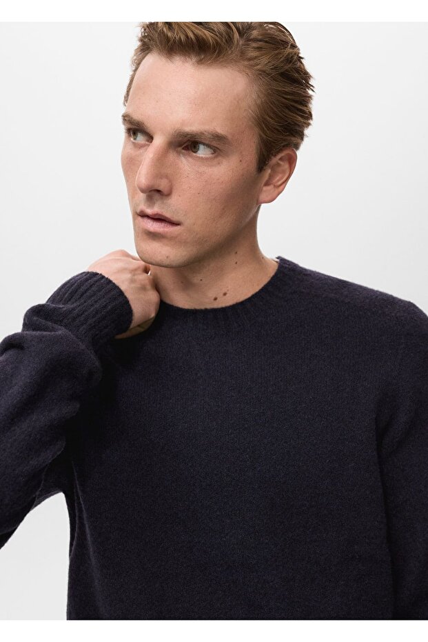 Yün karışımlı triko kazak - 8