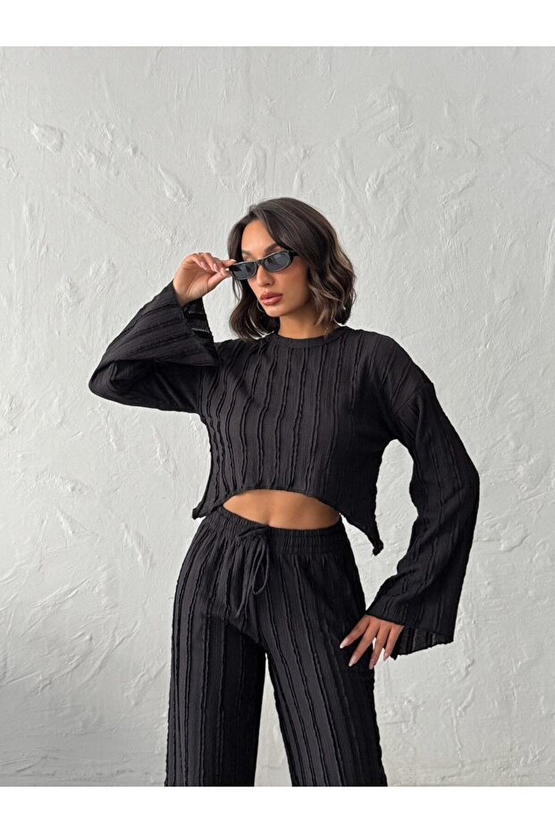 Crew Neck Relax Casual Two-Piece Set