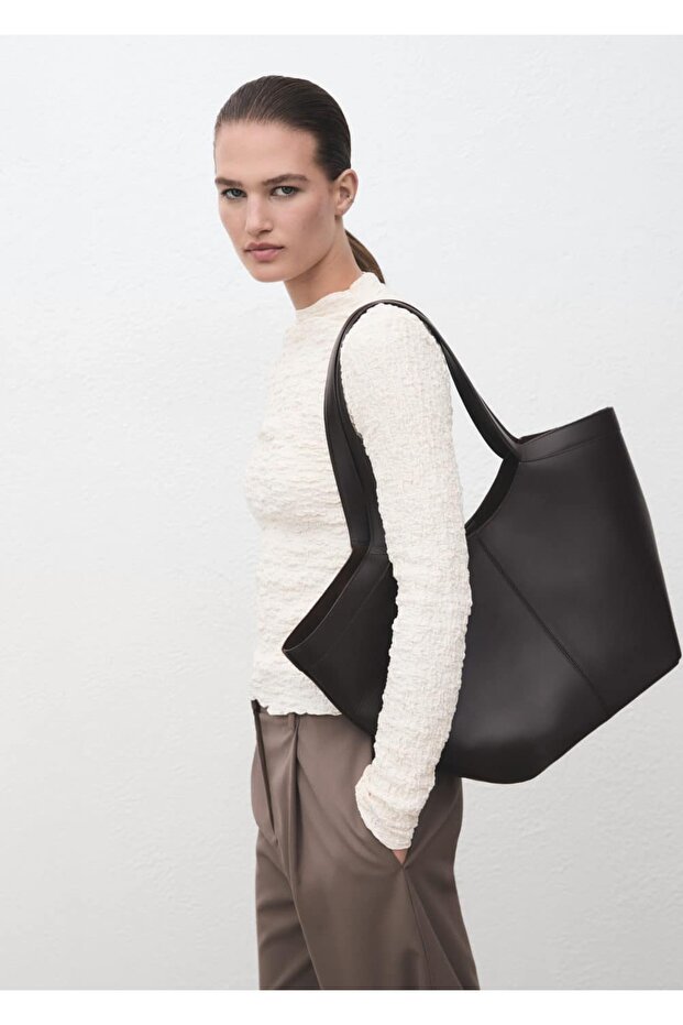 Dokuma krep bluz - 7