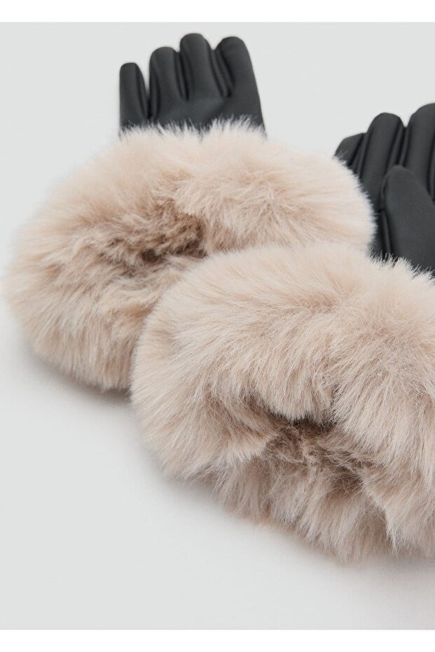 Deri görünümlü eldiven - 1