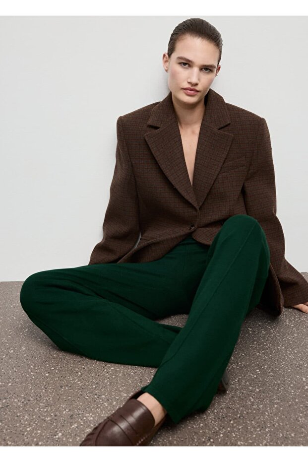 Dikiş detaylı triko pantolon - 8