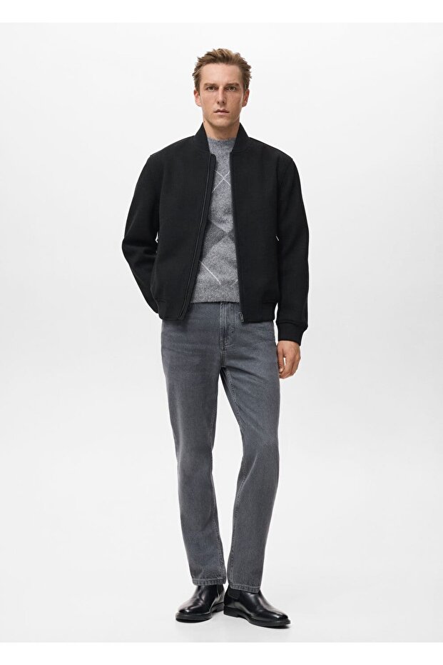 Fermuarlı bomber ceket - 2