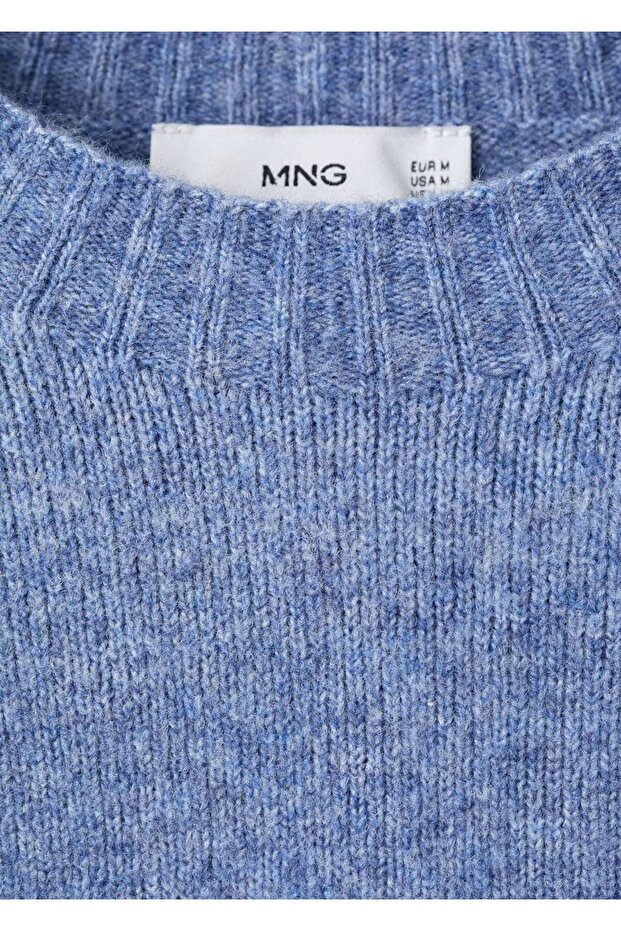 Yün karışımlı triko kazak - 6