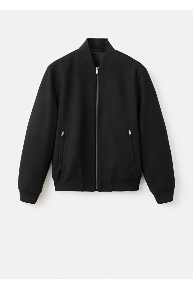 Fermuarlı bomber ceket - 3