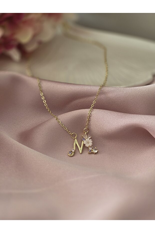 Çelik harf kolye (M) harfi - 2