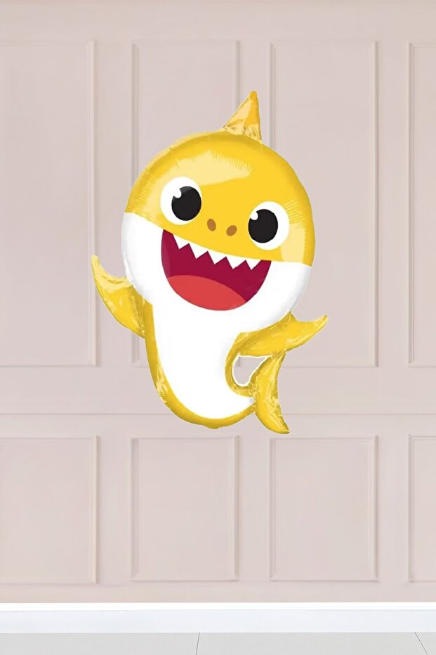 Yellow Baby Shark Foil Balloon