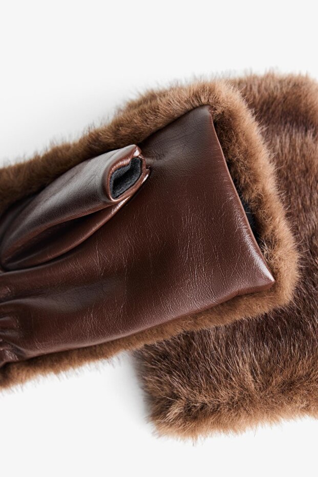 Suni kürk eldiven - 3