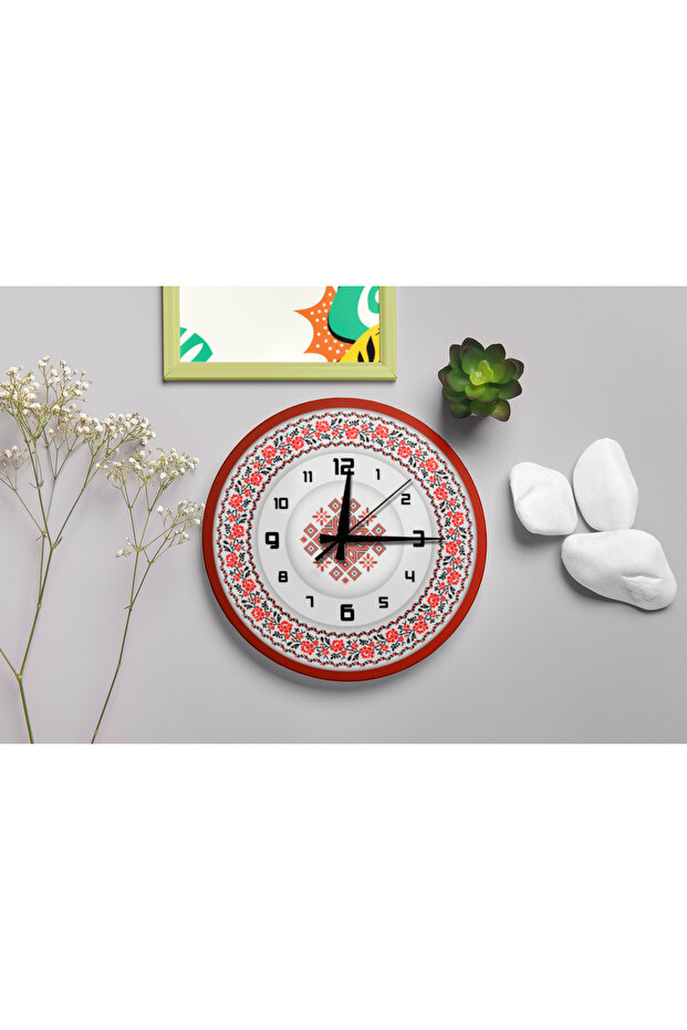 ساعة حائط أصلية بنمط التطريز المتشابك - 2