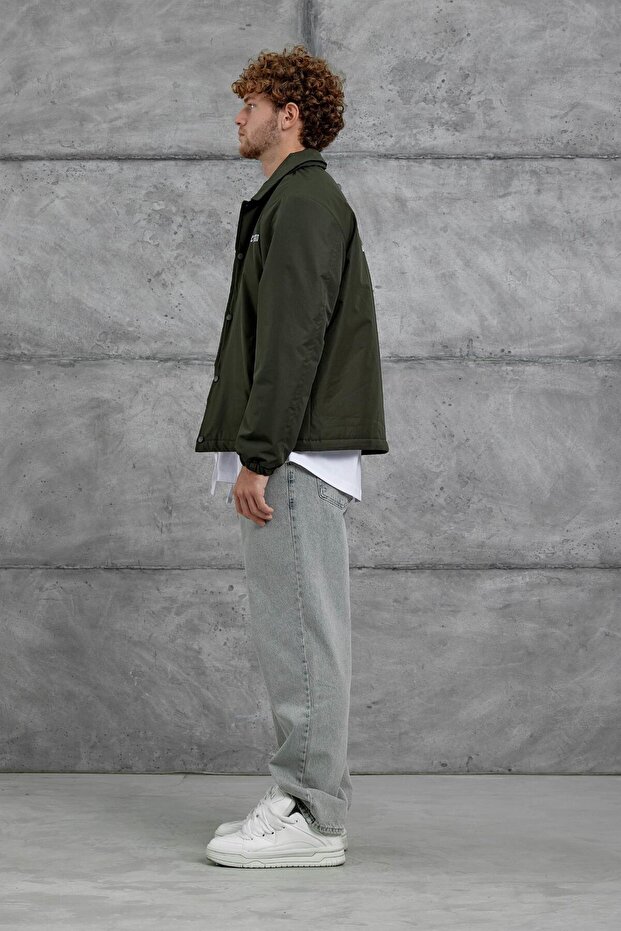 سترة رجالية خضراء Nmrc موسمي كبيرة الحجم - 5