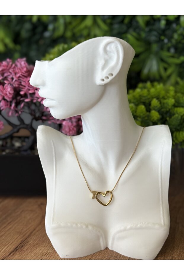 Heart Letter t Steel Necklace