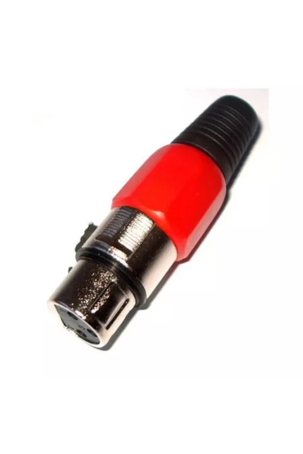 Female XLR plug red